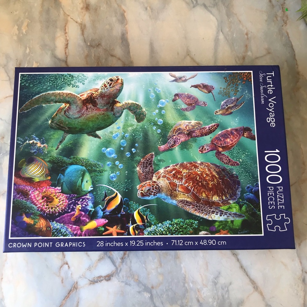 Turtle Voyage 1000 Piece Soft Touch Jigsaw Puzzle Artist Steve Sundram
